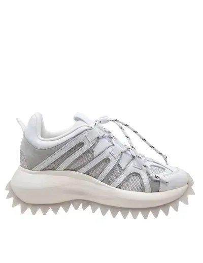 Vic Matie Split Sneakers In Rubberized Calfskin And Technical Fabric In Grey