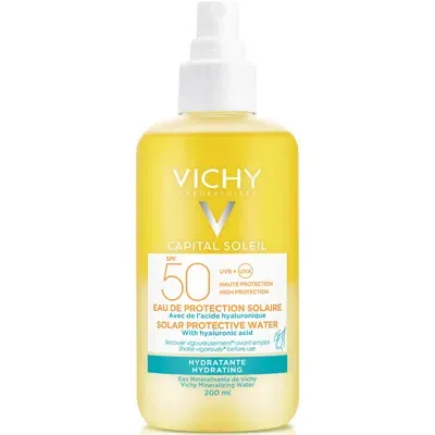 Vichy Capital Soleil Solar Protective Water Hydrating Spf50 200ml In White