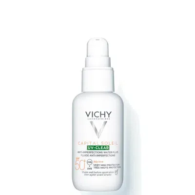 Vichy Capital Soleil Uv-clear Daily Sun Protection Spf50+ With Salicylic Acid For Blemish-prone Skin 40ml In White