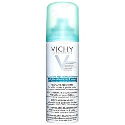 Vichy Deodorant 48hour Aerosol No Marks Anti-perspirant 125ml In White