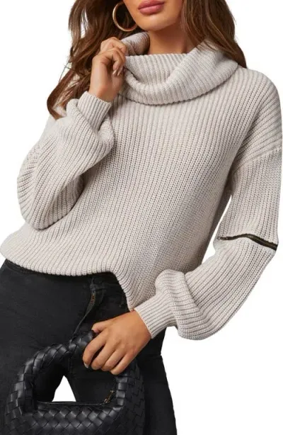 Vici Collection Shoreditch Cowl Neck Sweater In White