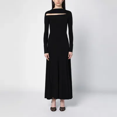 Victoria Beckham Black Viscose Dress With Cut-out