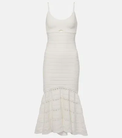 Victoria Beckham Cami Cutout Midi Dress In White