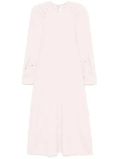 Victoria Beckham Crepe Midi Dress In Rosa