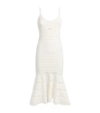 Victoria Beckham Cut-out Midi Dress In White