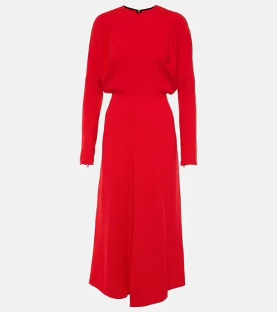 Victoria Beckham Dolman Midi Dress In Red