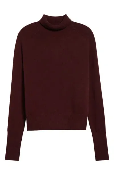 Victoria Beckham Lambswool Turtleneck Sweater In Port