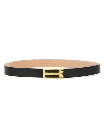 Victoria Beckham Leather Belt In Black