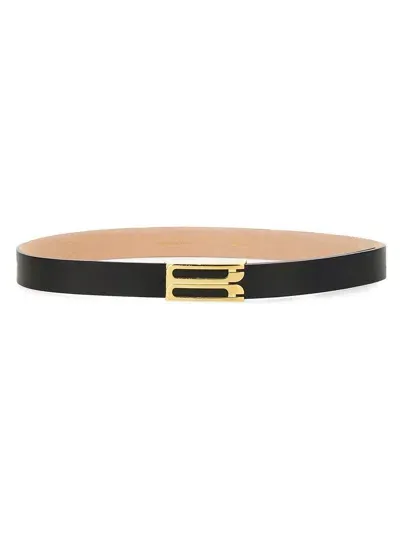 Victoria Beckham Belt With Logo In Black