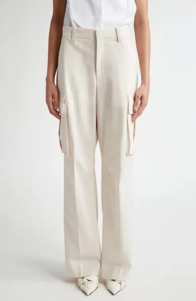 Victoria Beckham Relaxed Cargo Pants In Bone