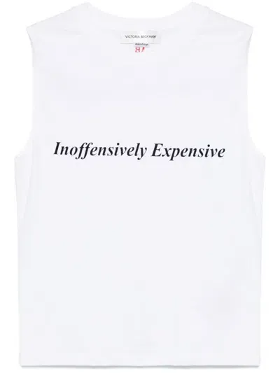 Victoria Beckham Slogan-print Top In White