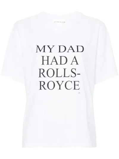 Victoria Beckham Text-print T-shirt In White