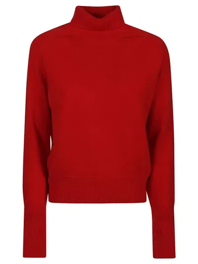 Victoria Beckham Turtle Neck Sweater In Red