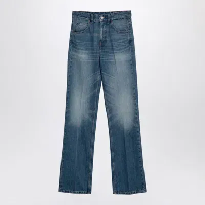 Victoria Beckham Washed Denim Jeans In Blue