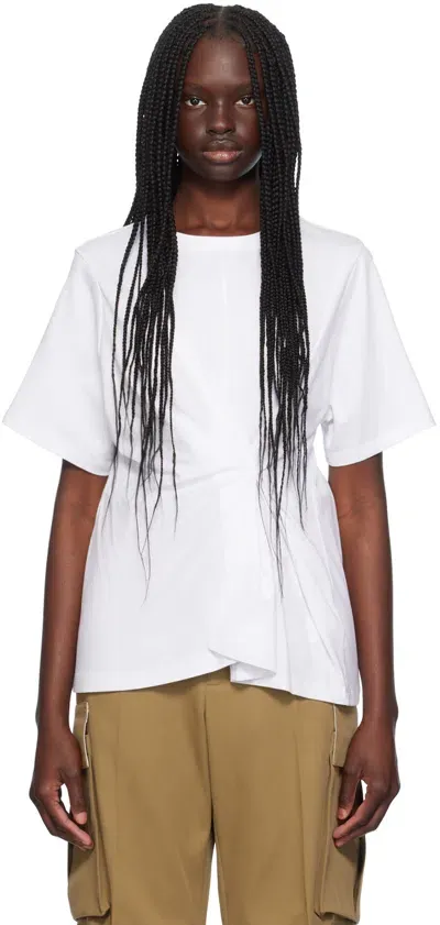 Victoria Beckham White Body Twist T-shirt