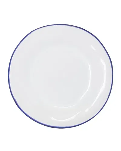 Vietri Aurora Edge Dinner Plate In White