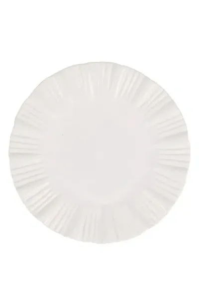 Vietri Bari Small Round Platter In White