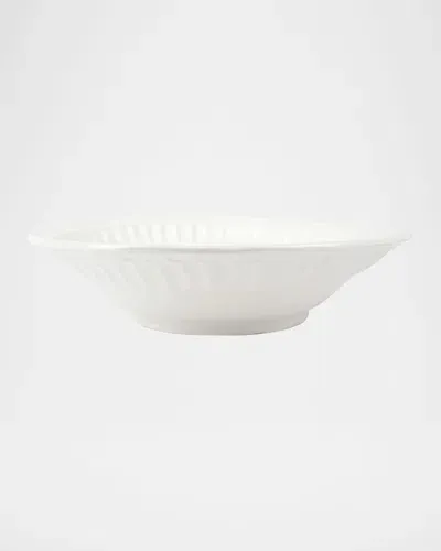 Vietri Pietra Serena Medium Shallow Serving Bowl In White