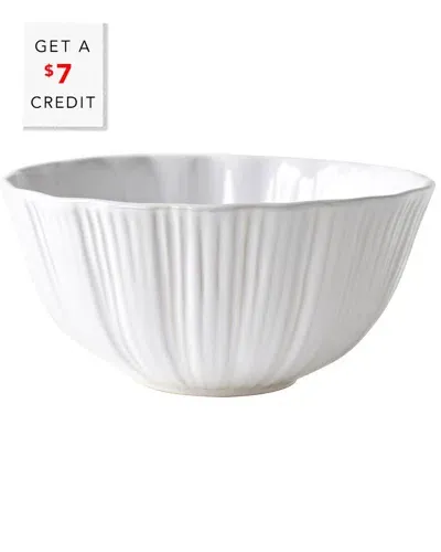 Vietri Bari White Serving Bowl