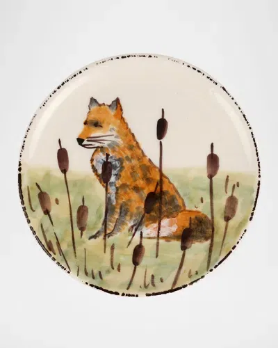 Vietri Wildlife Fox Canape Plate In Multi