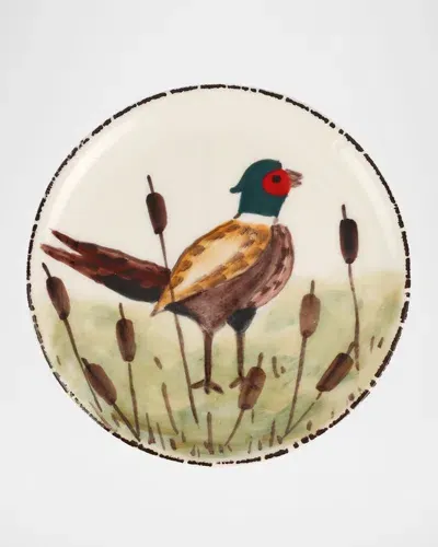 Vietri Wildlife Pheasant Canape Plate In Multi