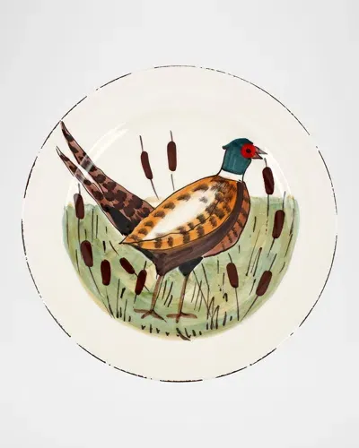 Vietri Wildlife Pheasant Dinner Plate In Multi