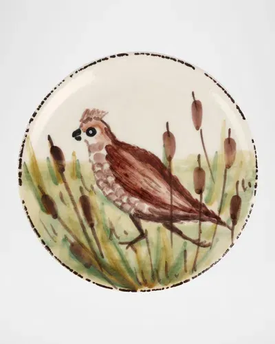 Vietri Wildlife Quail Canape Plate In Multi