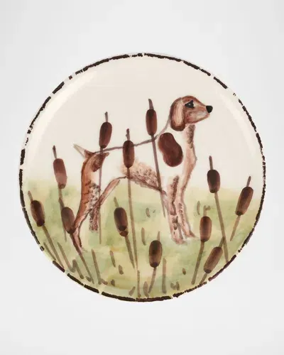 Vietri Wildlife Spaniel Canape Plate In Multi