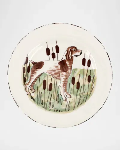 Vietri Wildlife Spaniel Dinner Plate In Multi