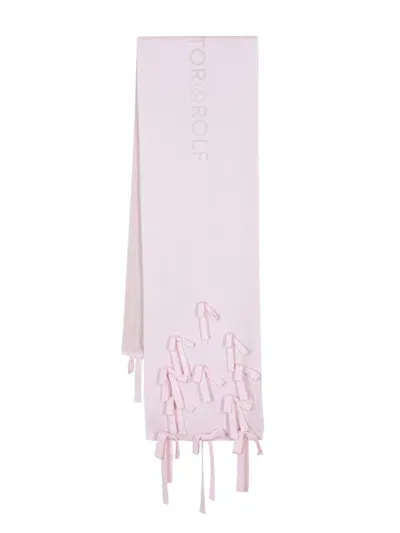 Viktor & Rolf Logo-jacquard Scarf In Pink