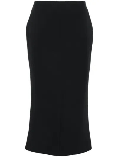 Viktor & Rolf Midi Pencil Skirt In Black