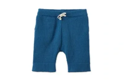 Vild House Of Little Kids'  Organic Cotton Nordic Knit Shorts In Fjord Blue