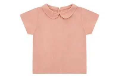 Vild House Of Little Kids'  Organic Cotton Woven Collared Shirt In Lazy Pink