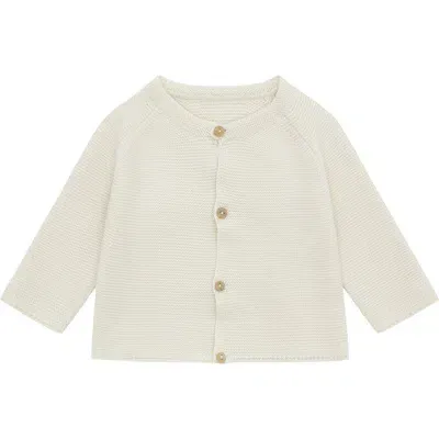 Vild House Of Little Kids'  Organic Knit Cardigan In Ecru-no Dye