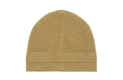 Vild House Of Little Kids'  Organic Knit Hat In Beige-orange Plant Dye