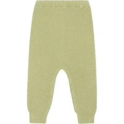 Vild House Of Little Kids'  Organic Knit Trousers In Greenstone-mineral Dye