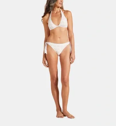 Vilebrequin Broderies Anglaises Bikini Bottom In Off White