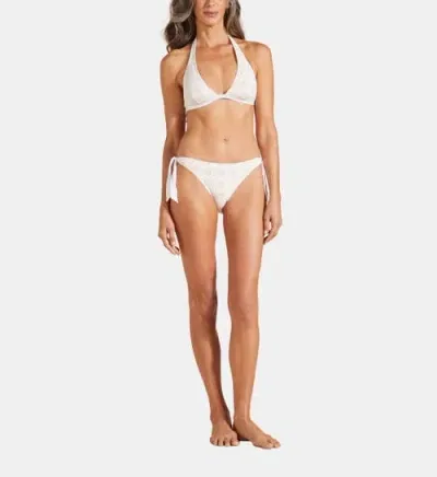 Vilebrequin Broderies Anglaises Halter Bikini Top In Off White