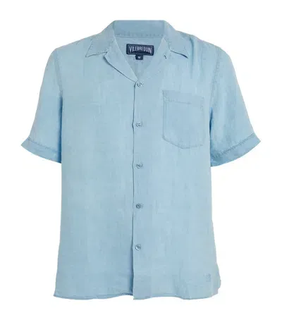 Vilebrequin Linen Charlie Shirt In Blue