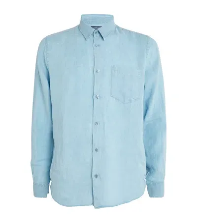 Vilebrequin Linen Shirt In Blue