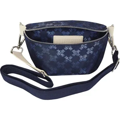 Vilebrequin Monogram Crossbody Belt Bag In Bleu Marine