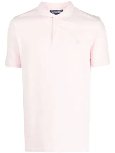 Vilebrequin Palatin Logo-embroidered Polo Shirt In Rosa