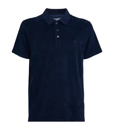 Vilebrequin Towelling Polo Shirt In Navy