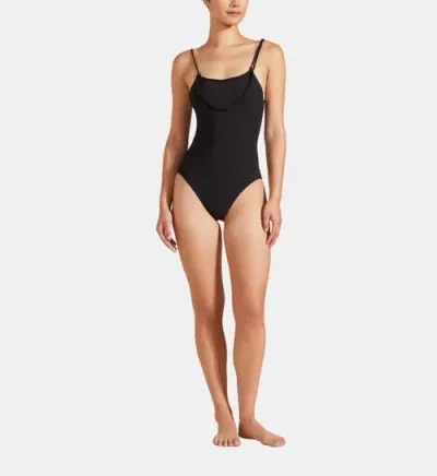 Vilebrequin Tresses Rope One-piece Swimsuit In Noir