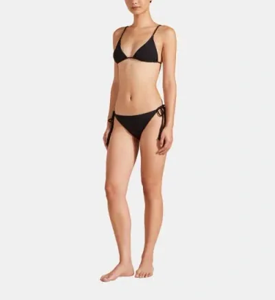 Vilebrequin Tresses Rope Triangle Bikini Top In Noir