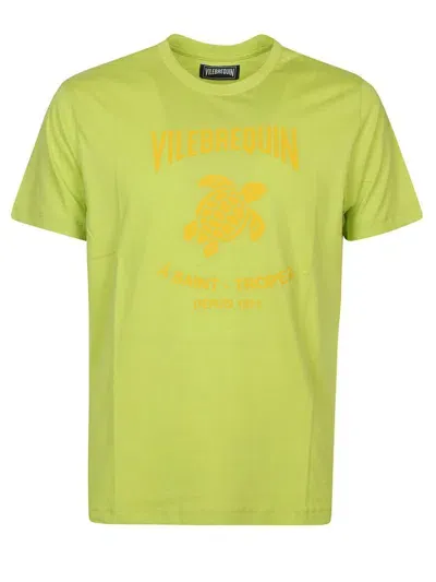 Vilebrequin Logo-appliqué Cotton T-shirt In Green