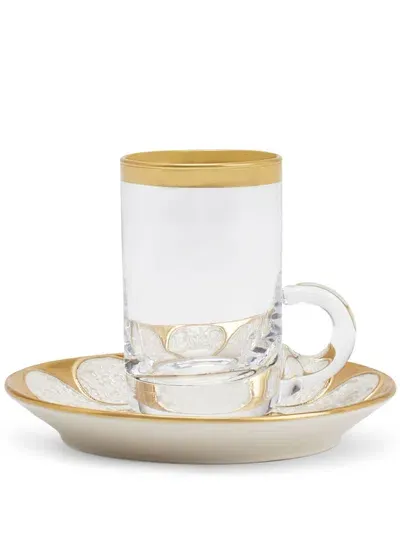 Villari Amour Tea Cup & Saucer In Weiss