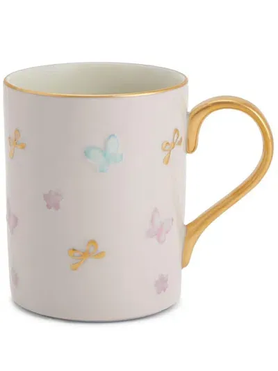 Villari Butterfly Porcelain Mug In White