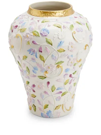 Villari Large Taormina Porcelain Vase In White