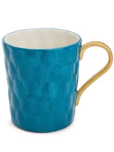 Villari Peacock Mug In Blue